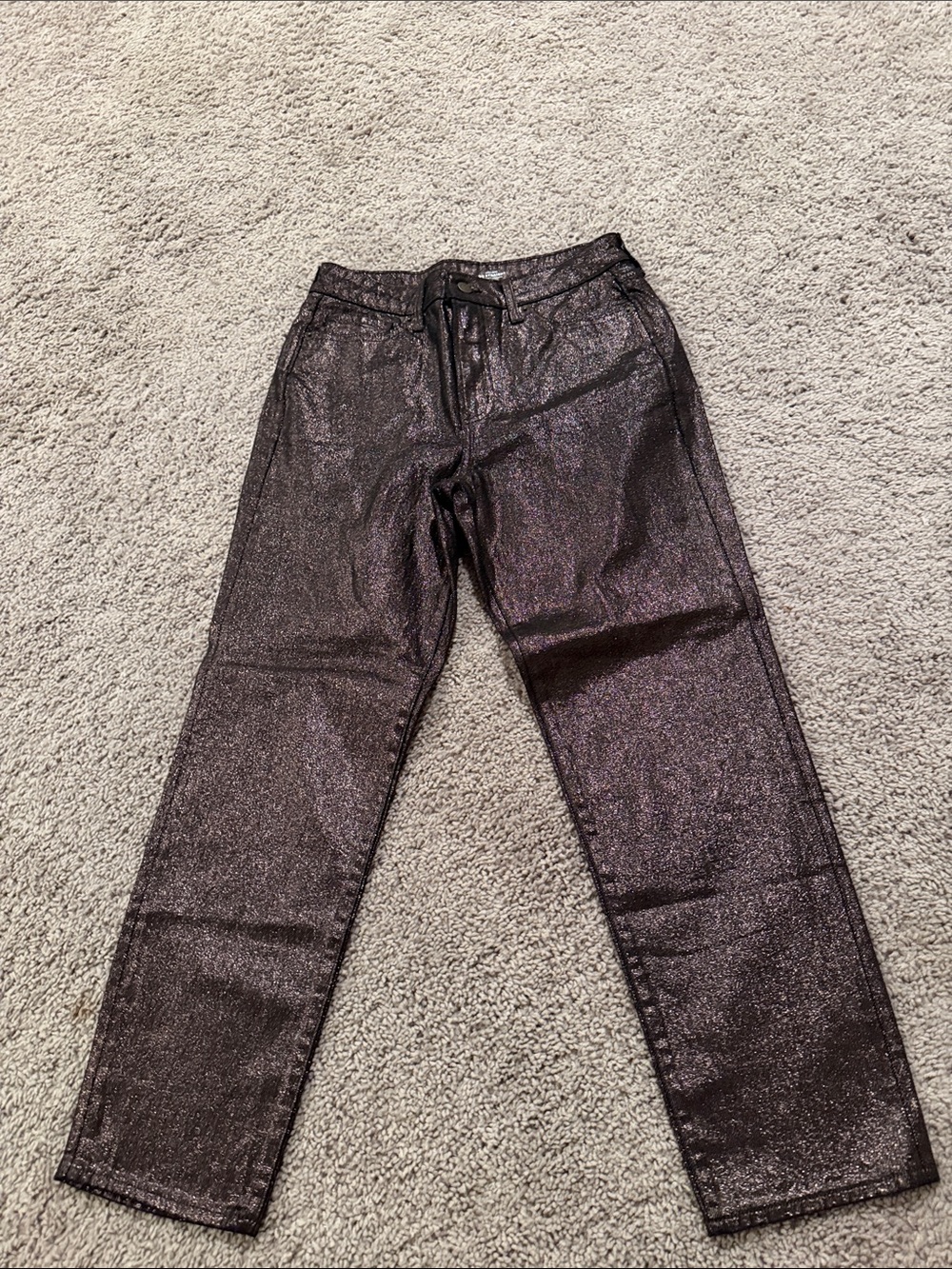 Metallic Black Women's Jeans